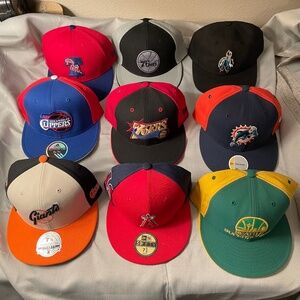 Pinwheel & others New era fitted 7 5/8 bundle & flexfits x1 snap back